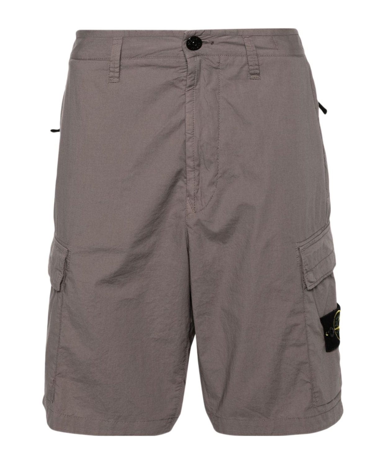 Stone Island Compass-badge Cargo Shorts In Animal Print