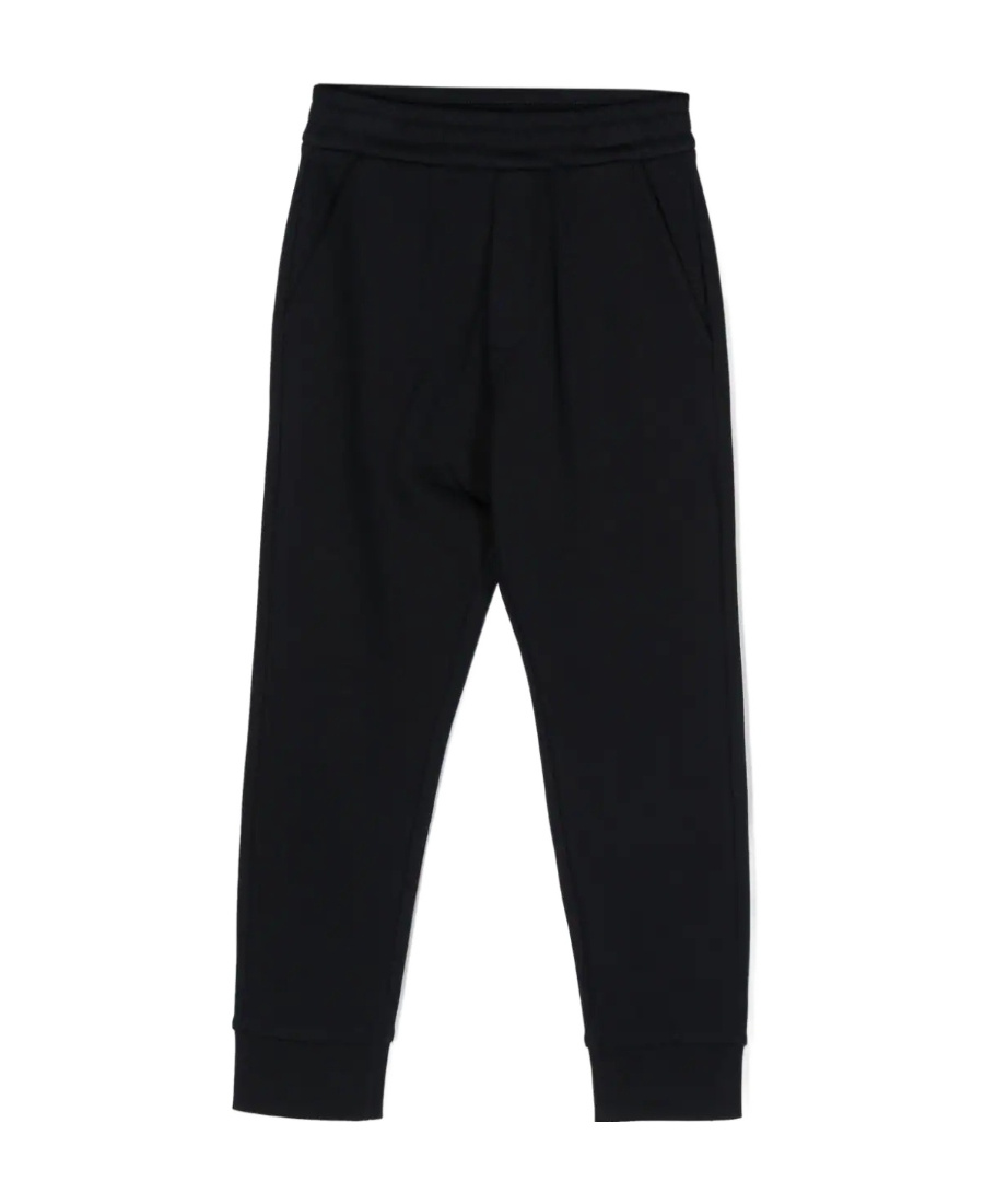 Moncler Logo-embroidered Fleece Track Pants In Blue