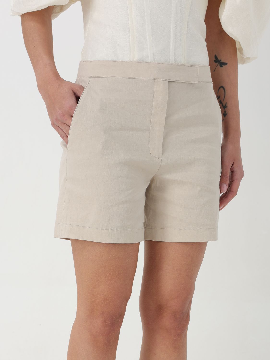 Theory Blended Shorts In Gray