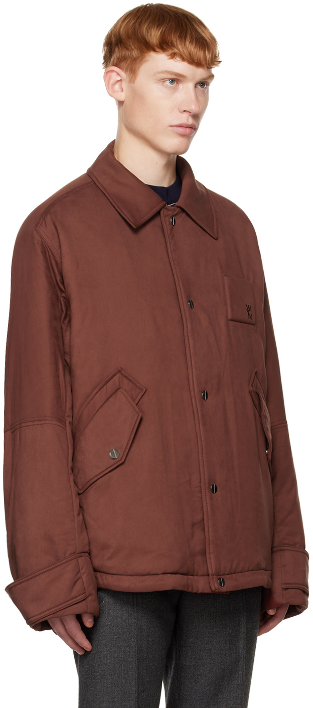 Wooyoungmi Brown Embroidered Jacket In Brown
