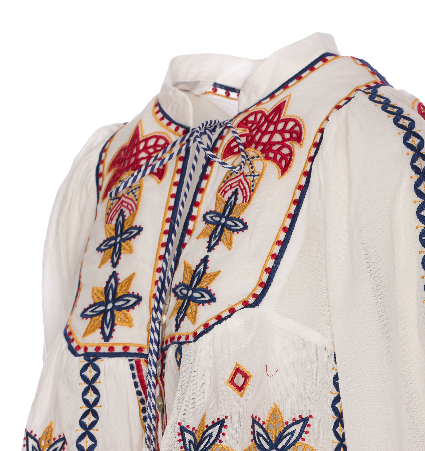 Shop Farm Rio Embroidered Blouse In White