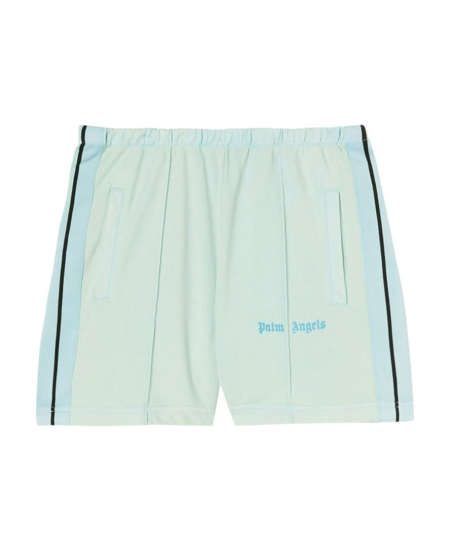 Shop Palm Angels Logo-print Track Shorts In White