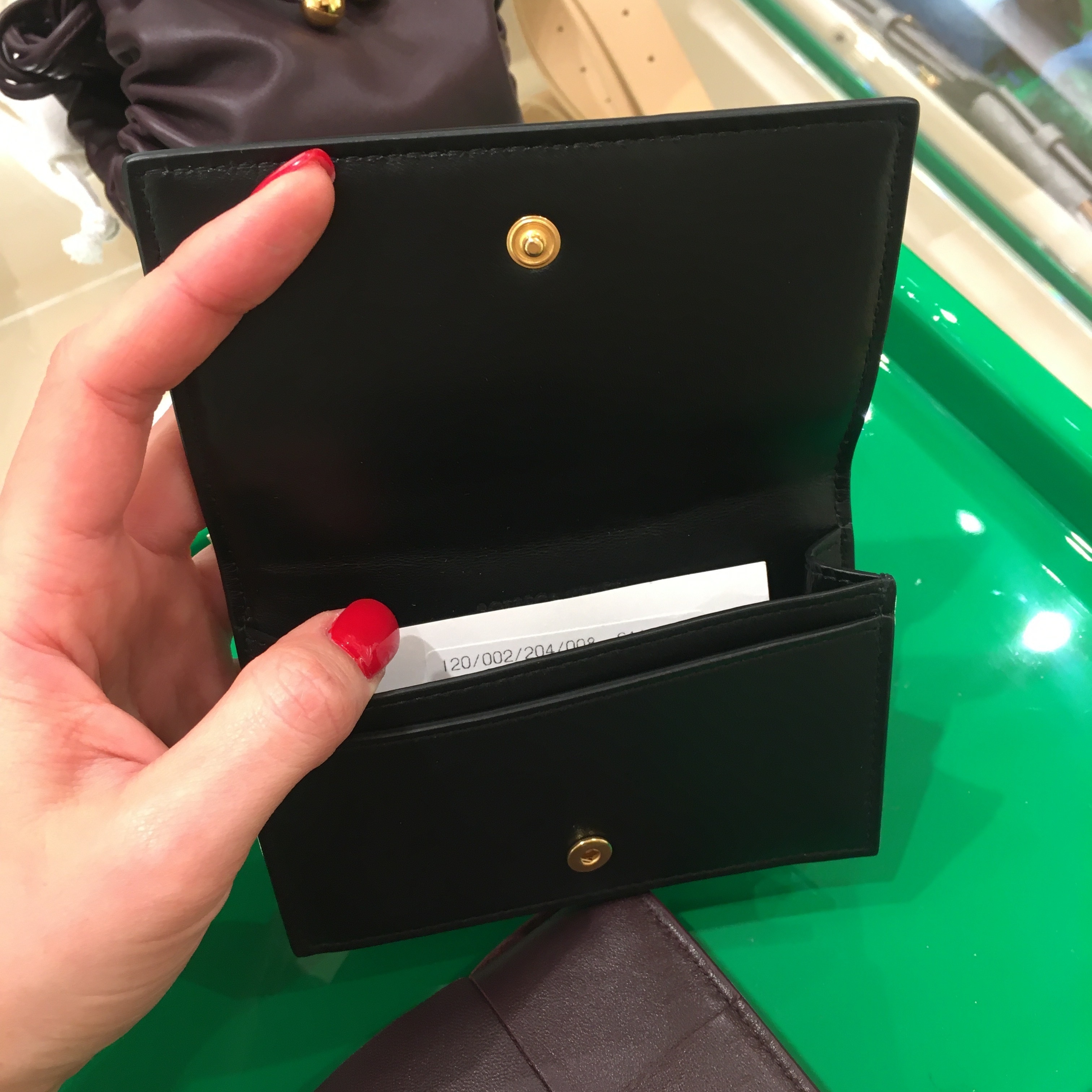 Bottega Veneta Maxi Intrecciato Card Case In Black