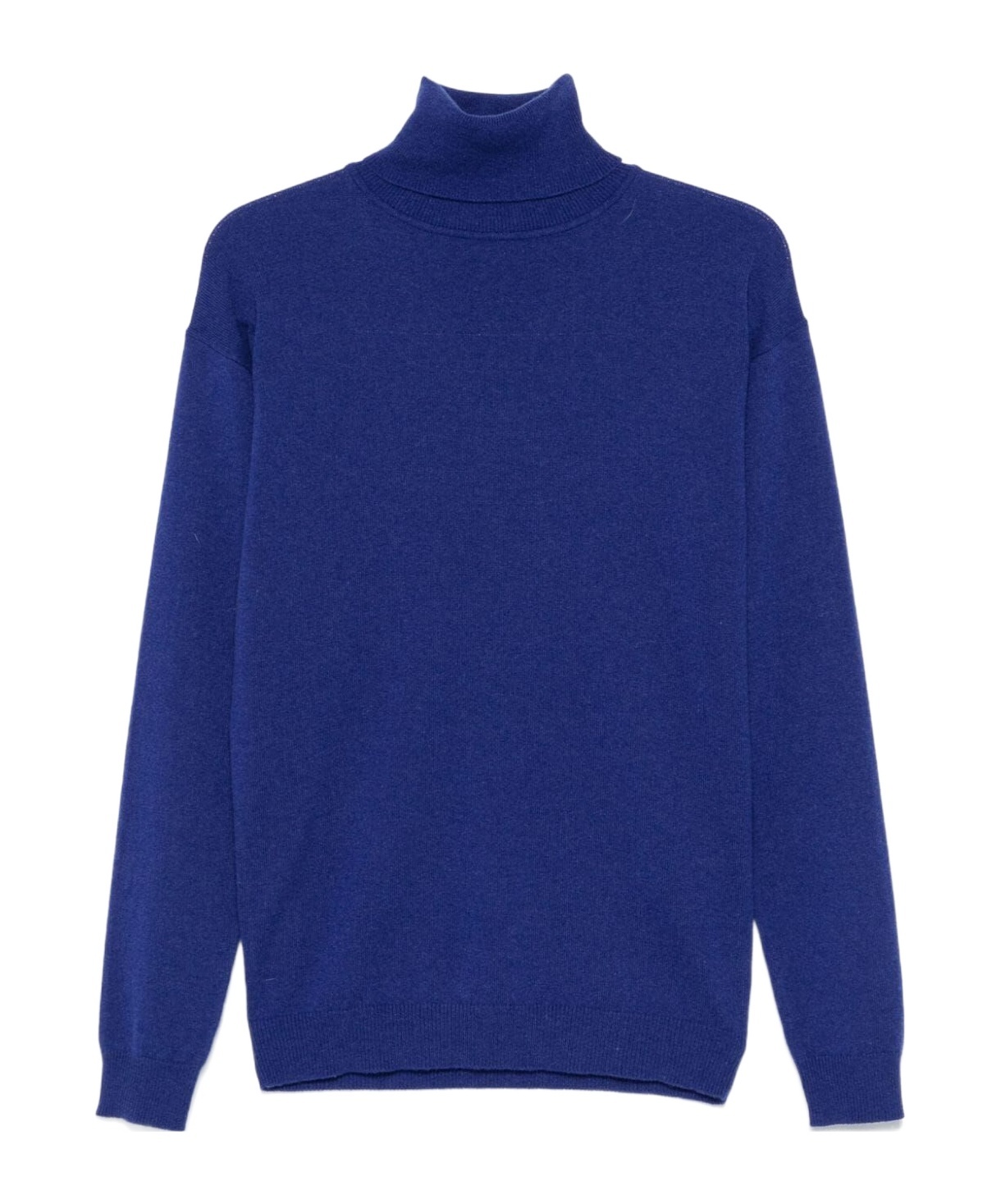 Saint Laurent Cashmere And Wool Turtleneck Sweater In Blue