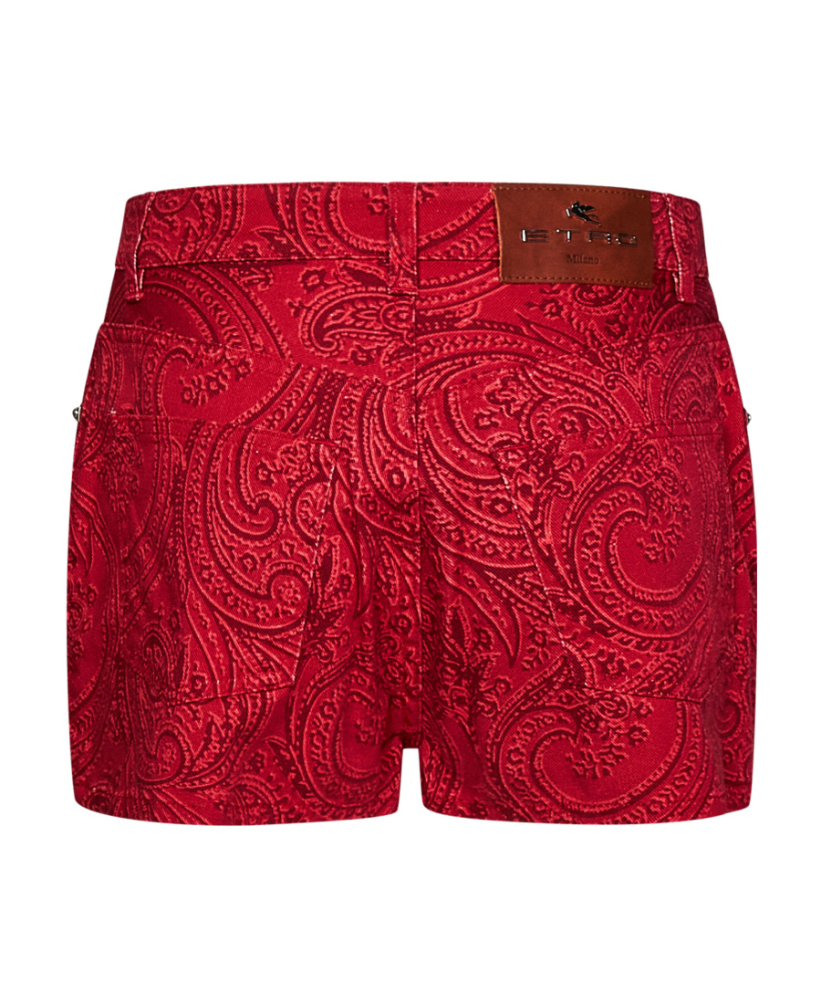 Etro Women Paisley Print Shorts In Red