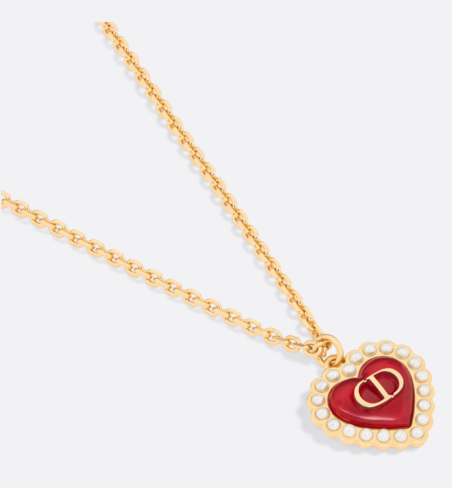 Dior Petit Cd Baroque Necklace In Gold