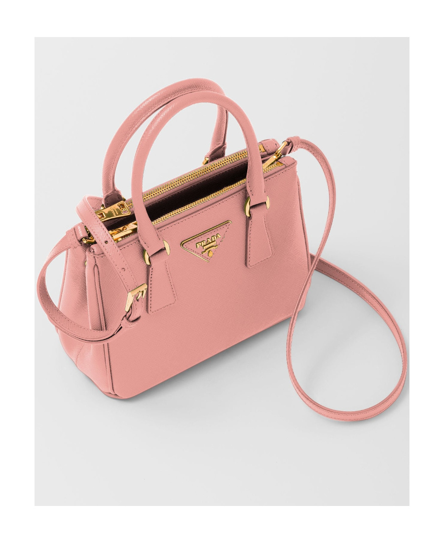Shop Prada Galleria Saffiano Leather Mini-bag In Pink