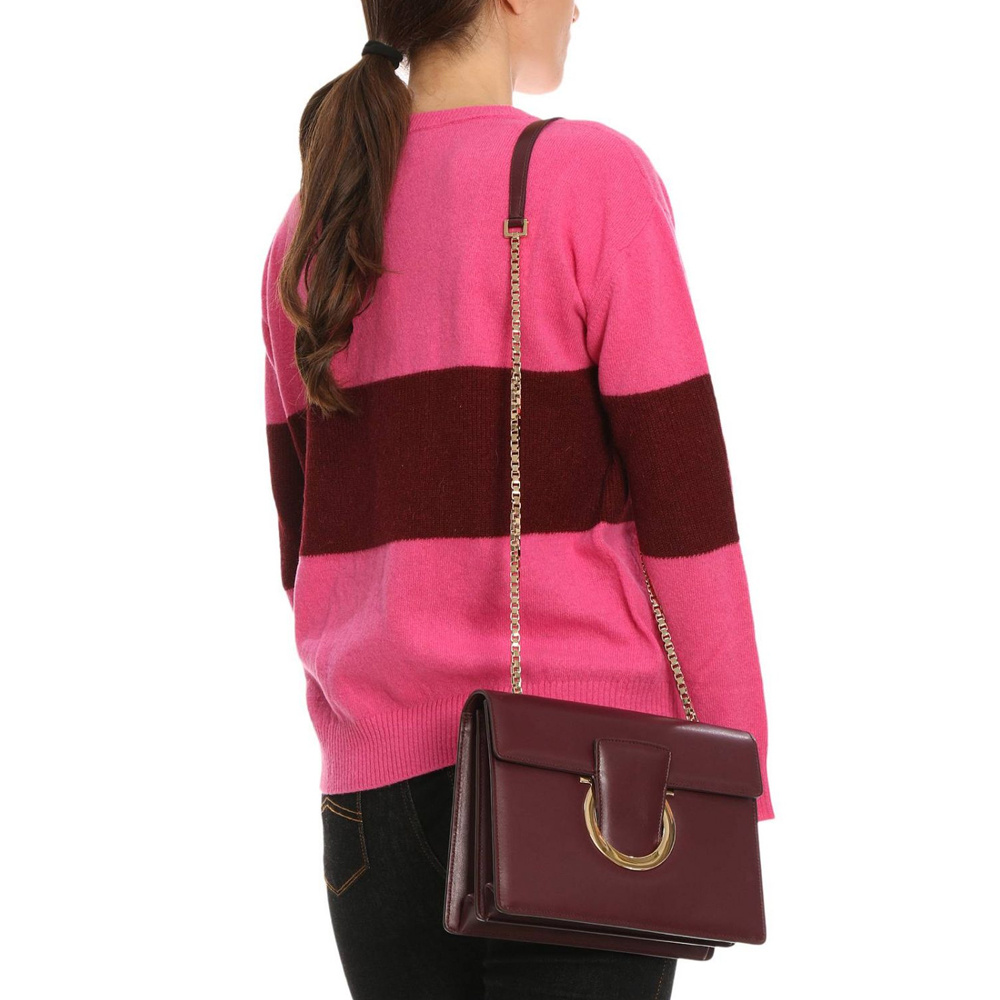 Ferragamo Logo Shoulder Bag In Red