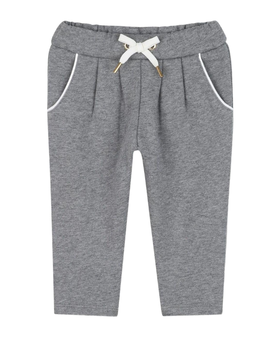 Chloé Logo-embroidered Track Pants In Gray