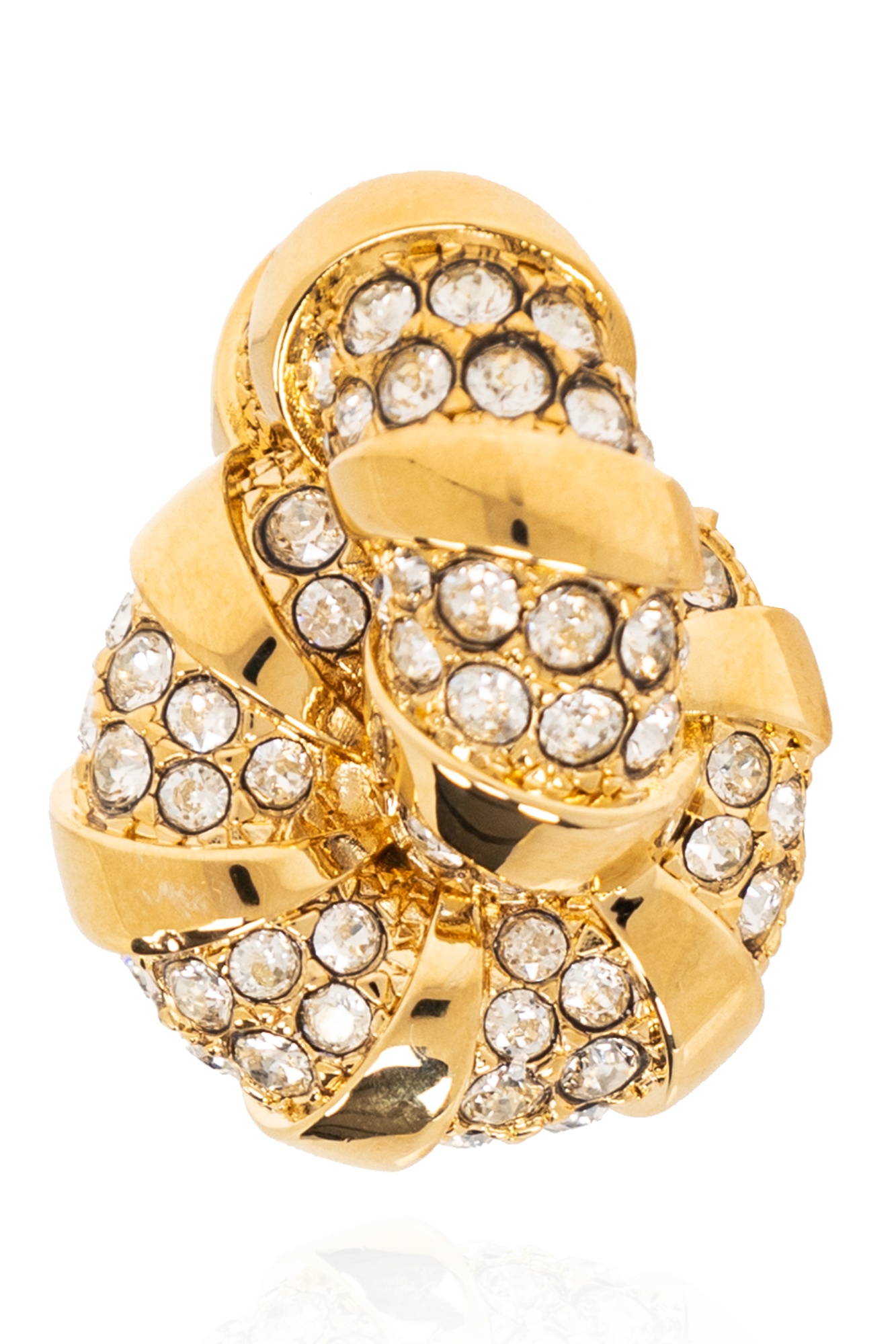 Lanvin Embellished Knot Detailed Earrings In Multicolor