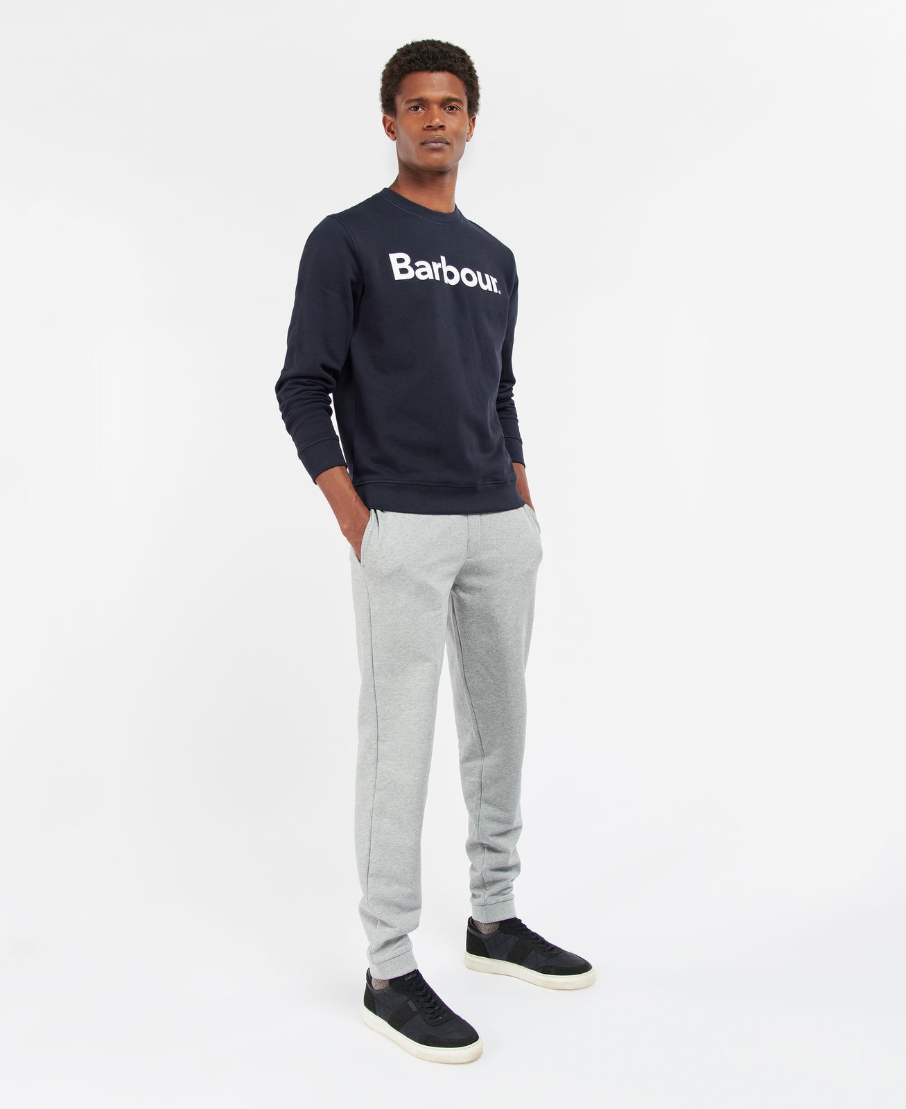 Barbour Long-sleeved Sweater In Black