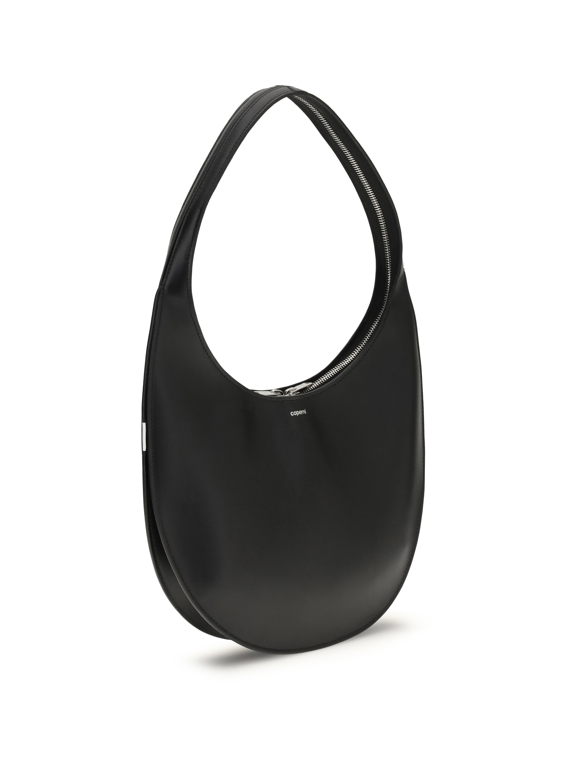 Coperni Medium Soft Swipe Zip-top Shoulder Bag In Black