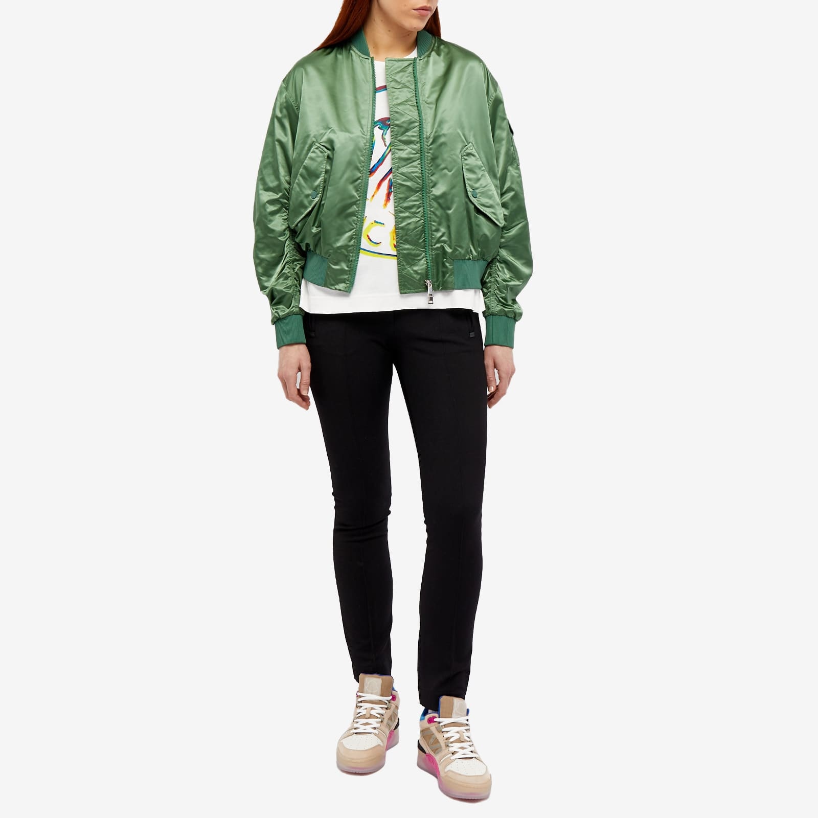 MONCLER LOGO-APPLIQUÉ BOMBER JACKET