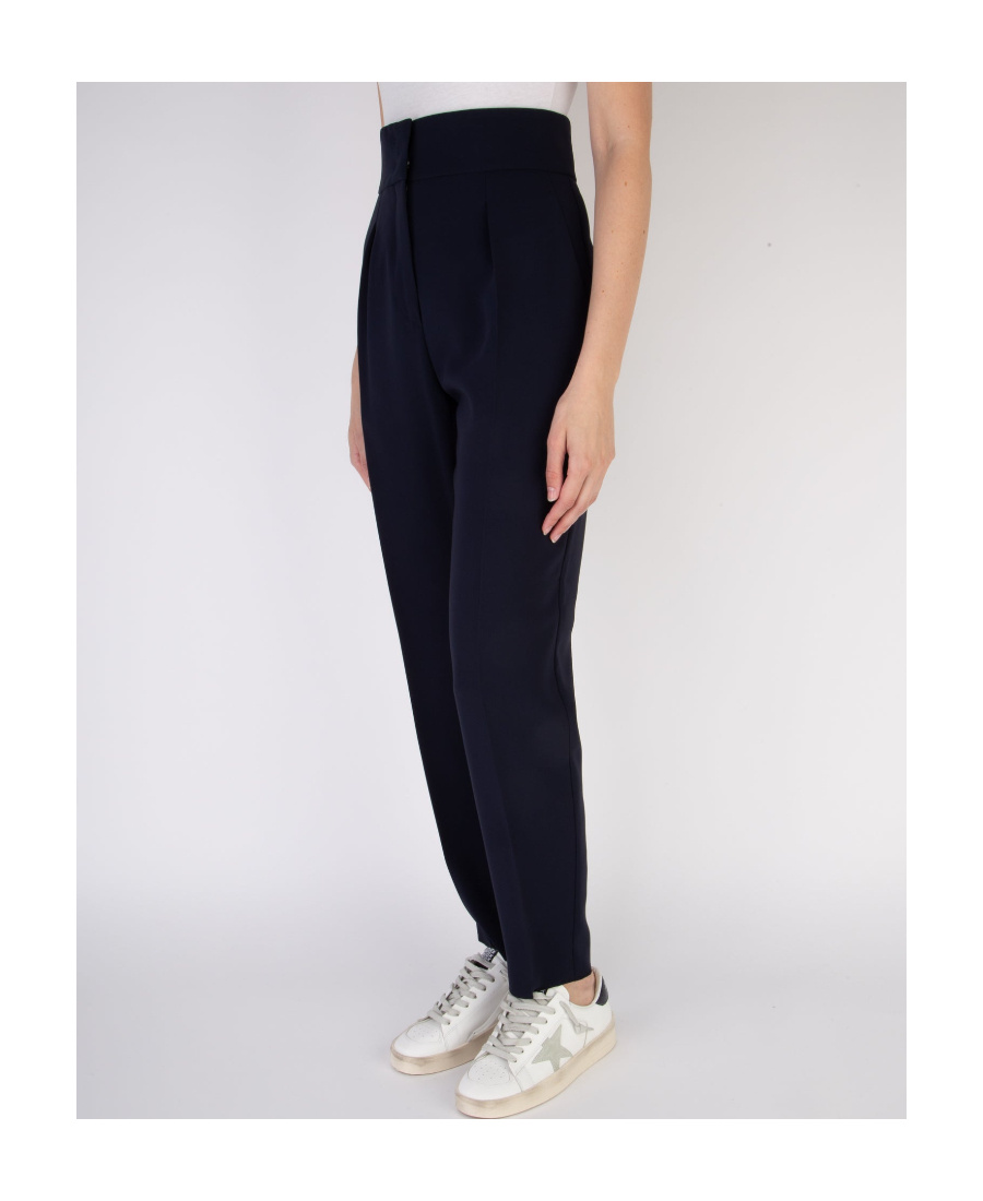 Max Mara Logo Pants In Black