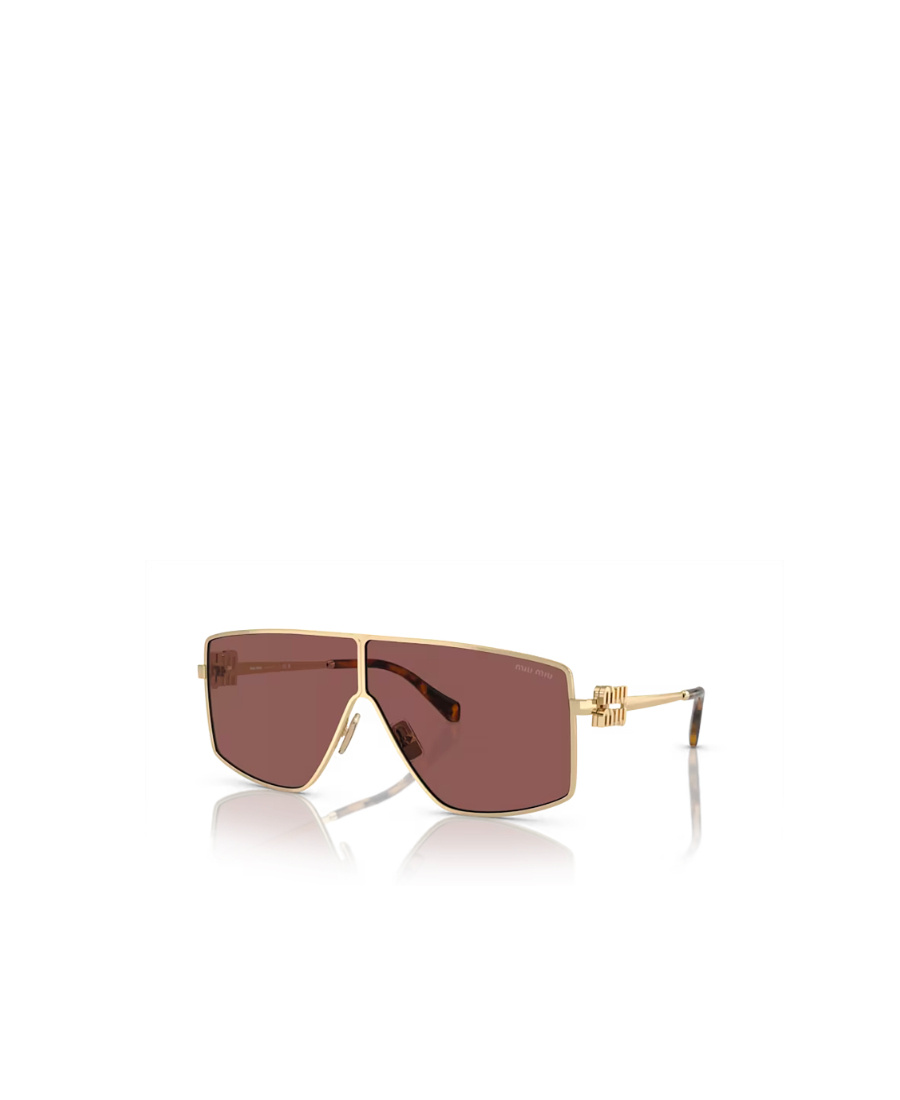 Miu Miu Logo-plaque Pilot-frame Sunglasses In Brown