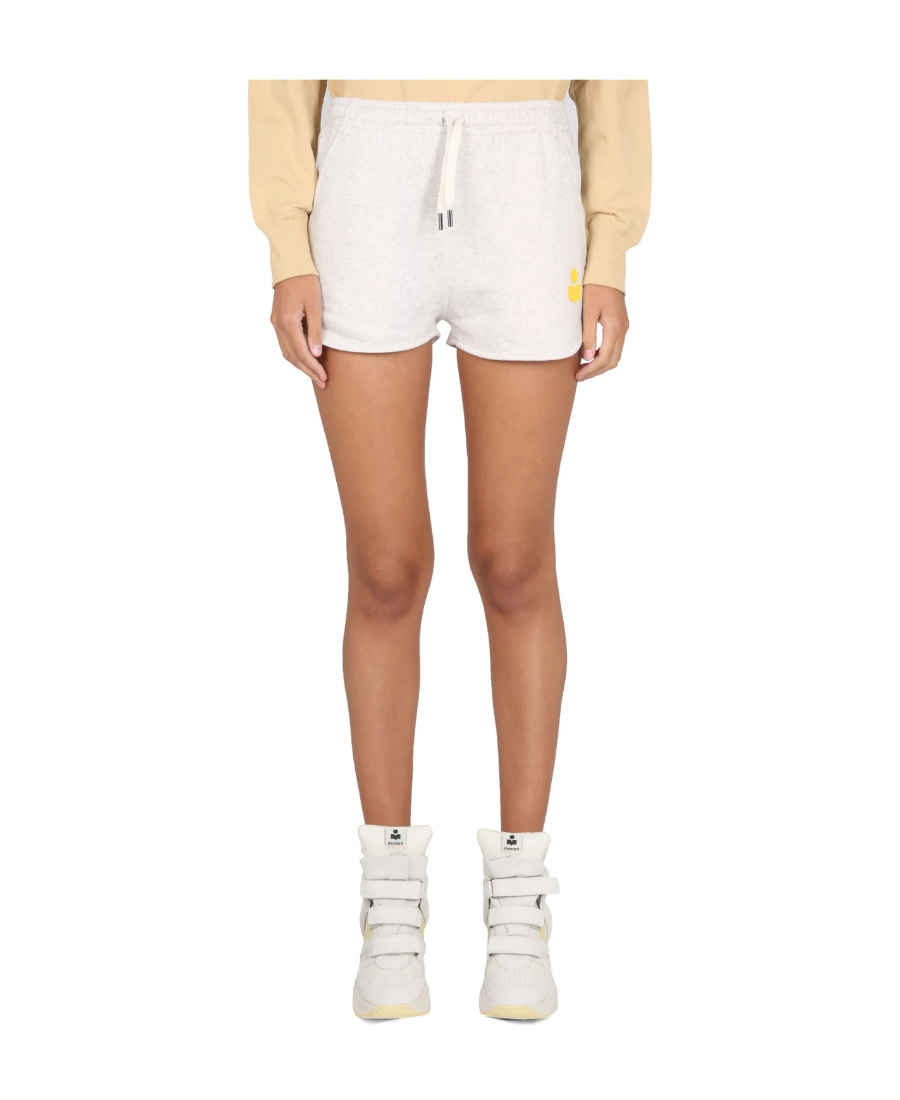 Isabel Marant Étoile Elastic Waist Shorts In White