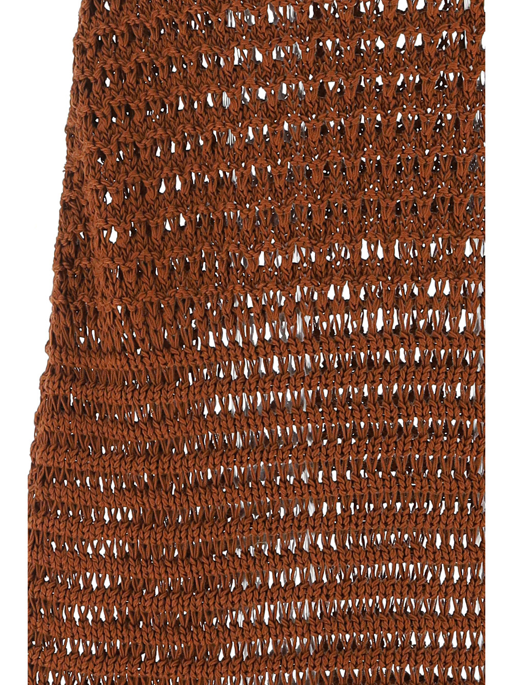 Alanui Mother Nature Crocheted Cotton Maxi Dress In Brown