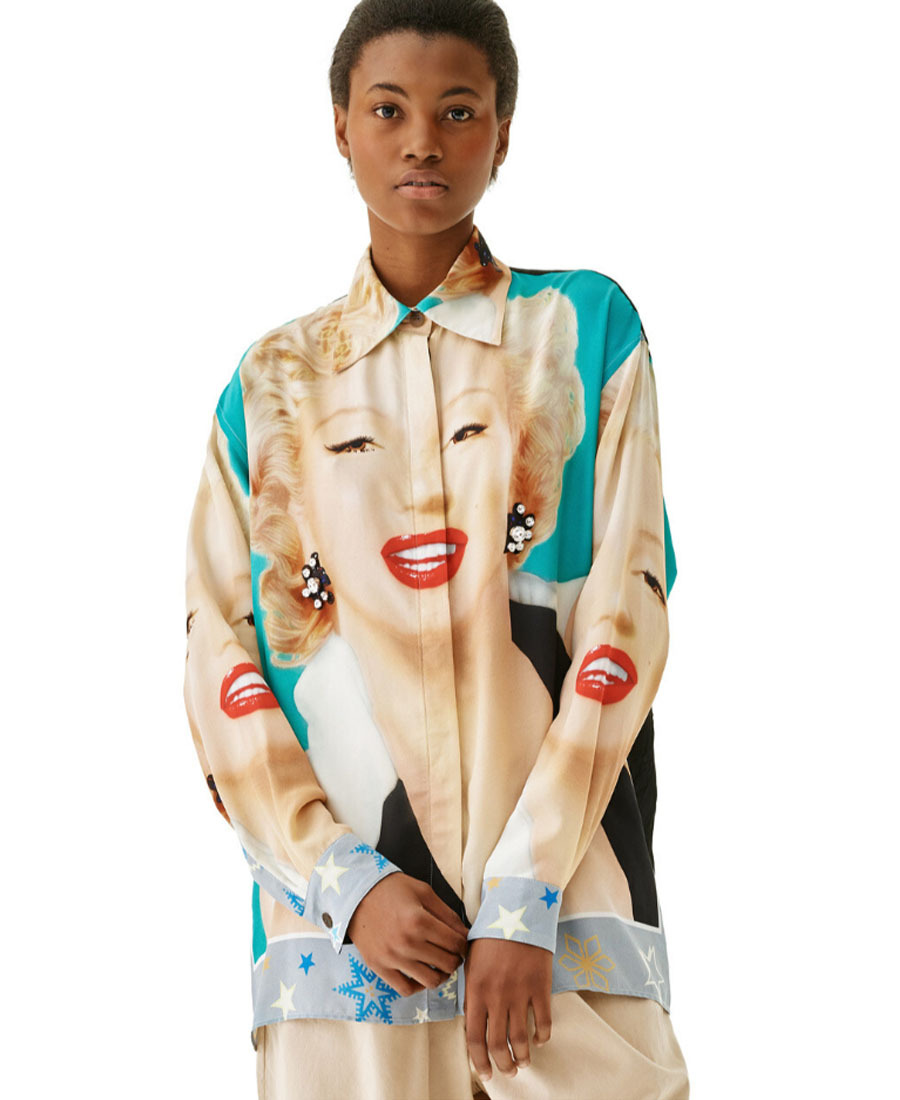 Loewe Marilyn Monroe Print Shirt In Nude
