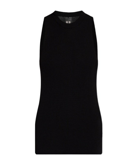 Rick Owens Porterville Ribbed Tank Top In Black