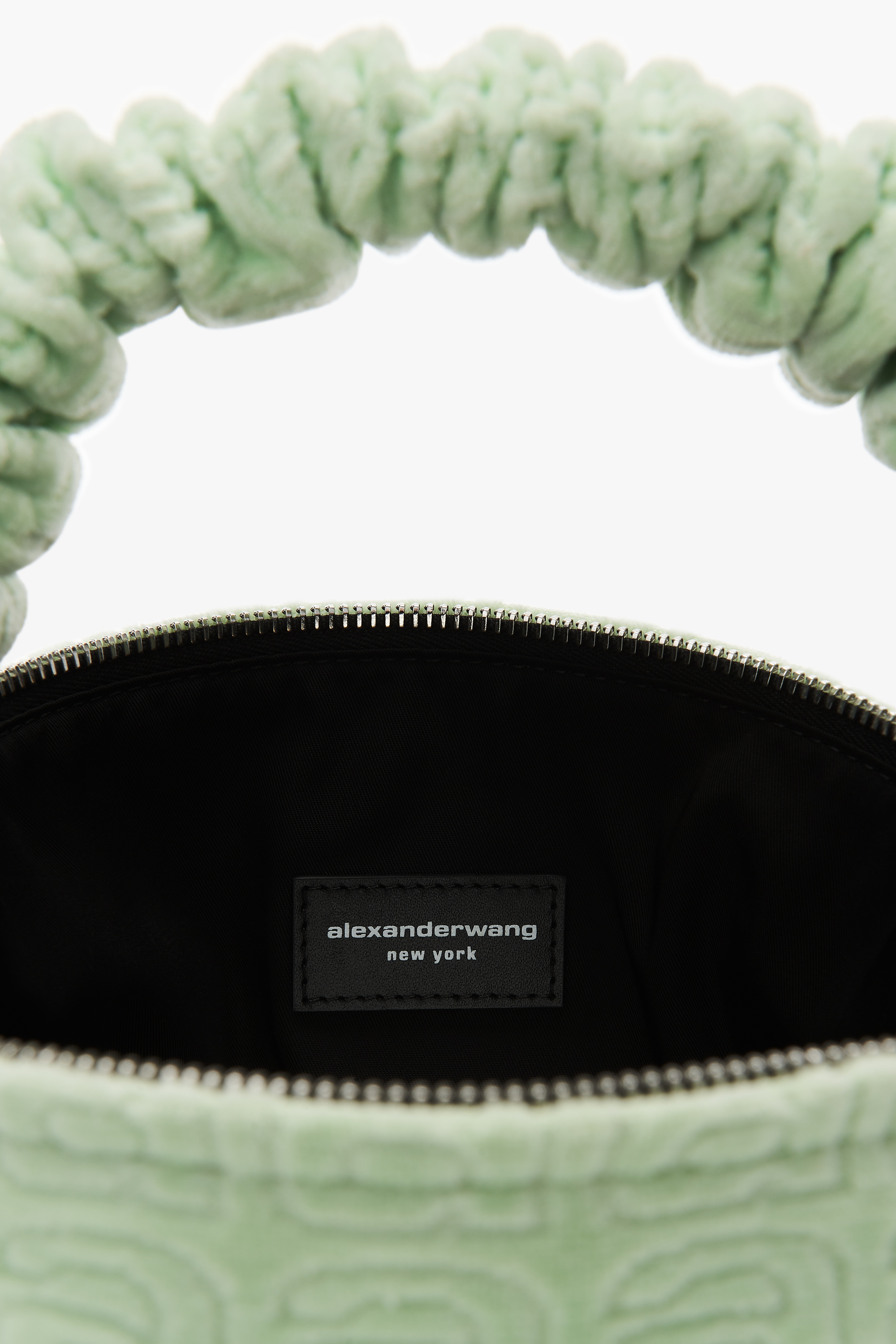 Alexander Wang Small Scrunchie Mini Bag In Green