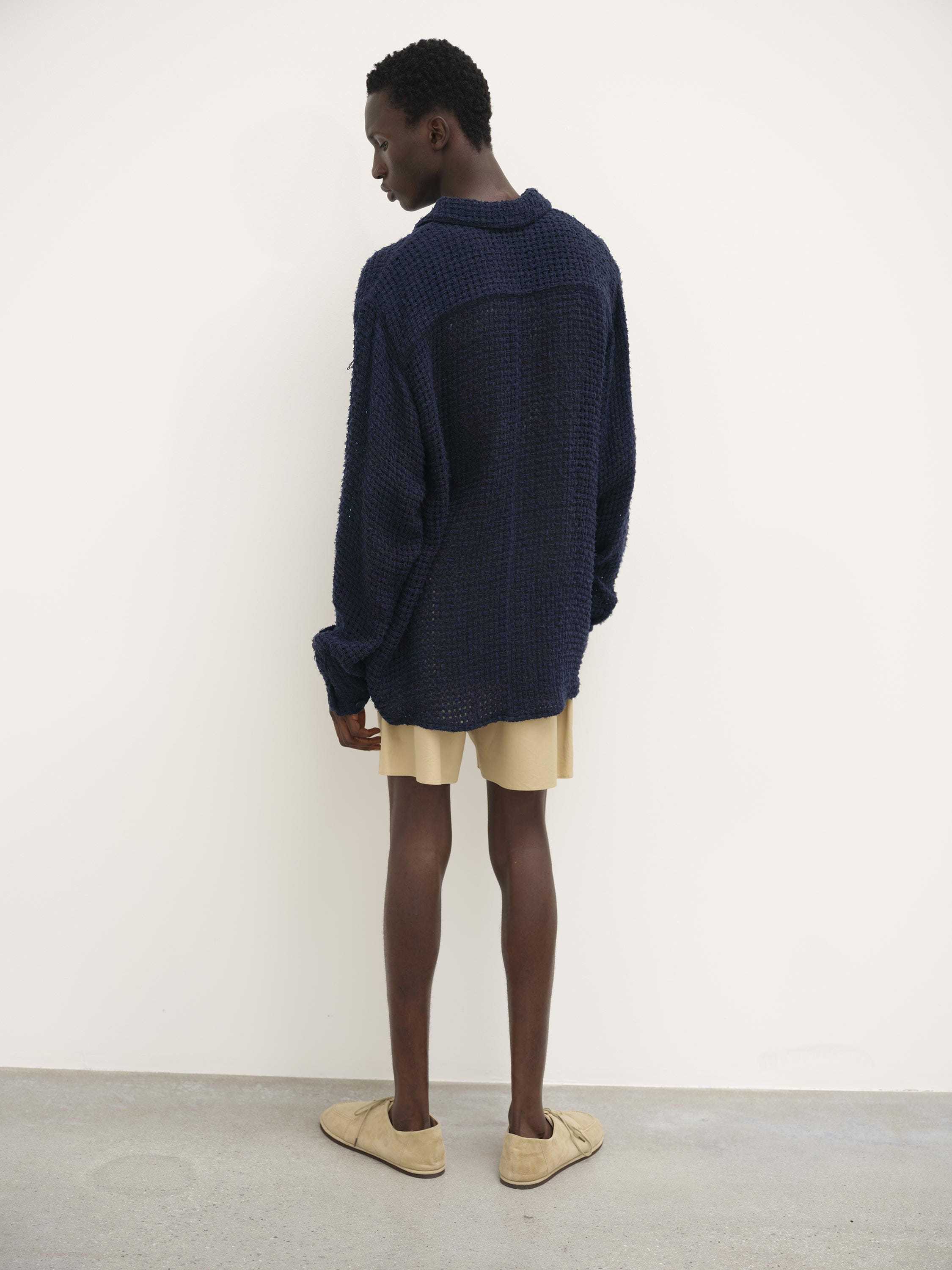 Auralee Homespun Long-sleeved Shirt In Black