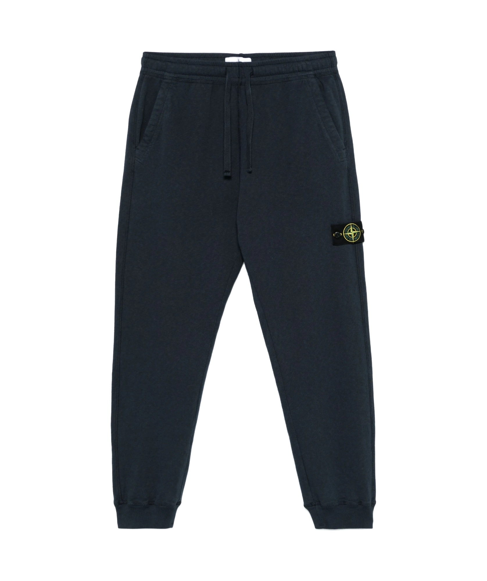 Stone Island Compass Patch Drawstring Jogger Pants In Blue