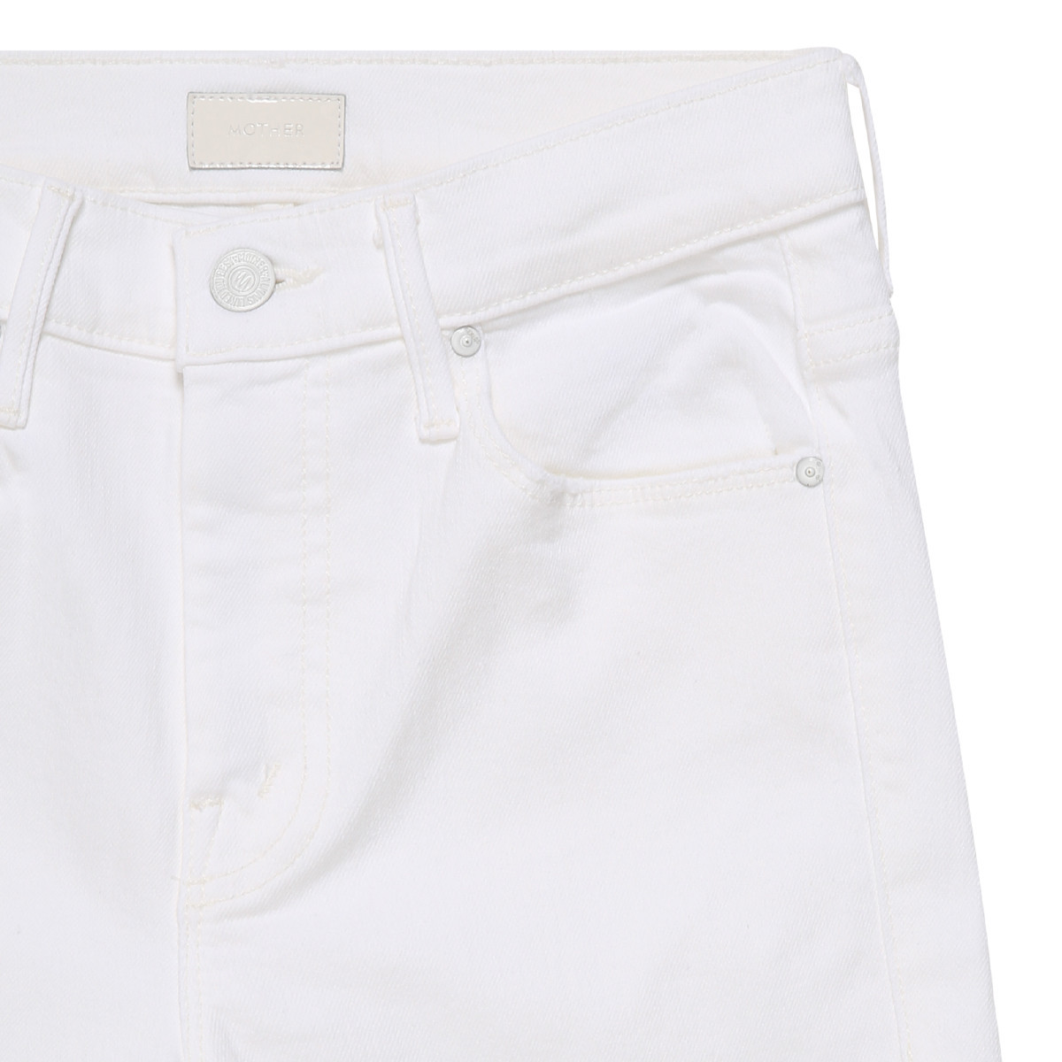 Mother The Kick It High Rise Jeans In Fairest Of Them All In White