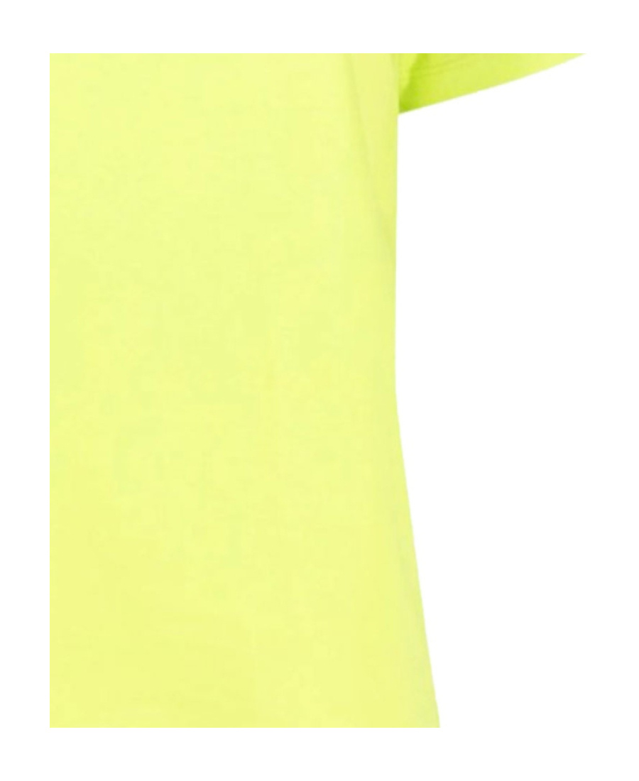 Msgm Logo Print Pattern Short-sleeved T-shirt In Yellow