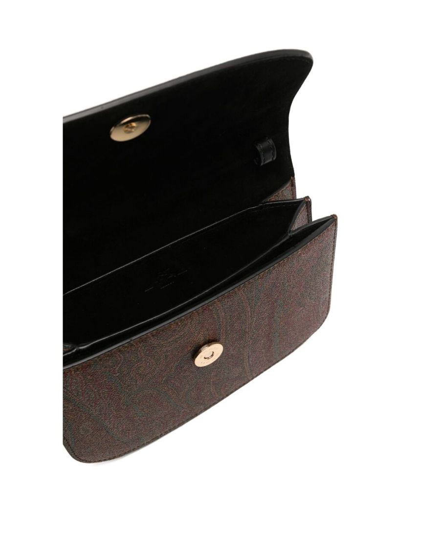 Etro Logo Shoulder Bag In Black