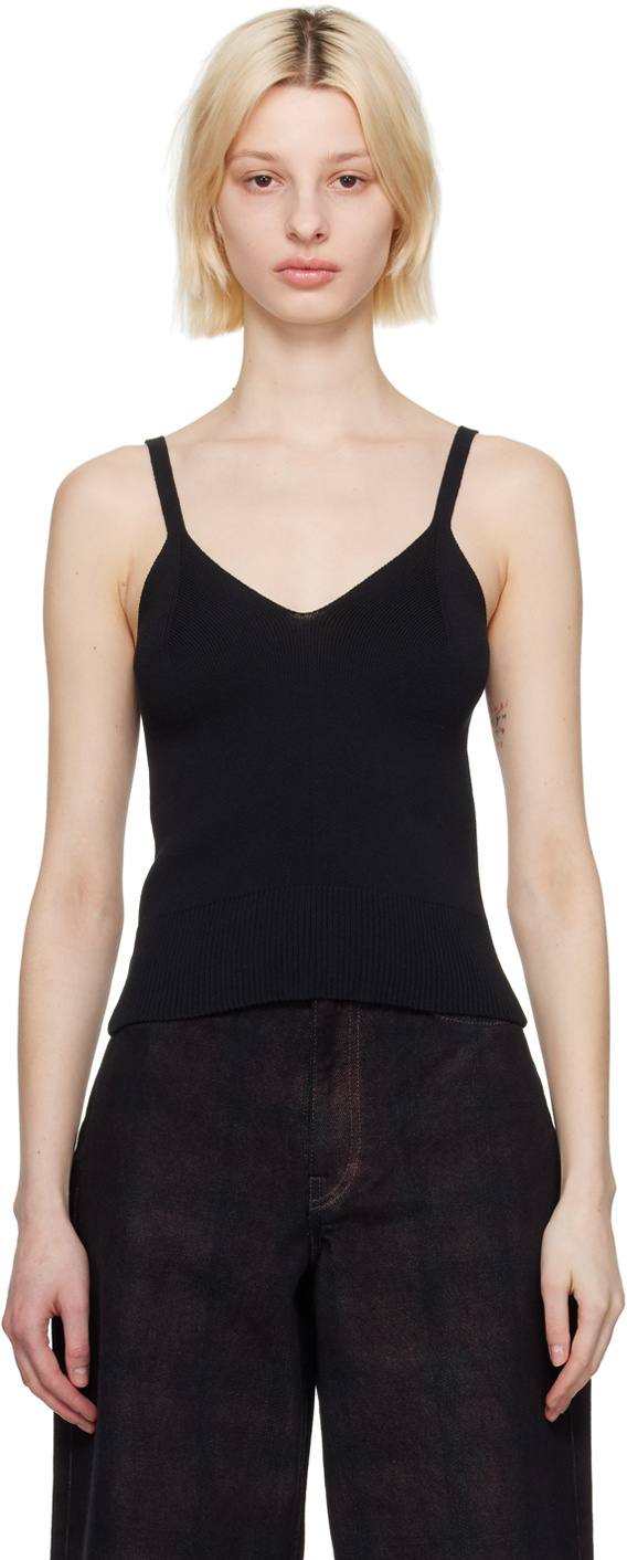 Shop Our Legacy Ribbed-knit Singlet Top In Black