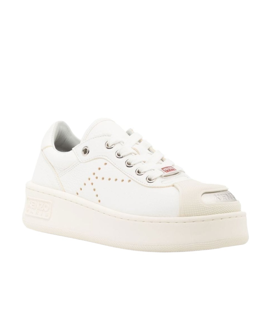 Kenzo Perforated Rubber Sole Sneakers In White