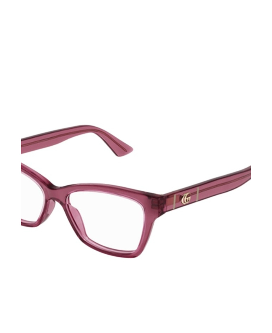 Gucci Transparent Square-frame Eyeglasses In Pink
