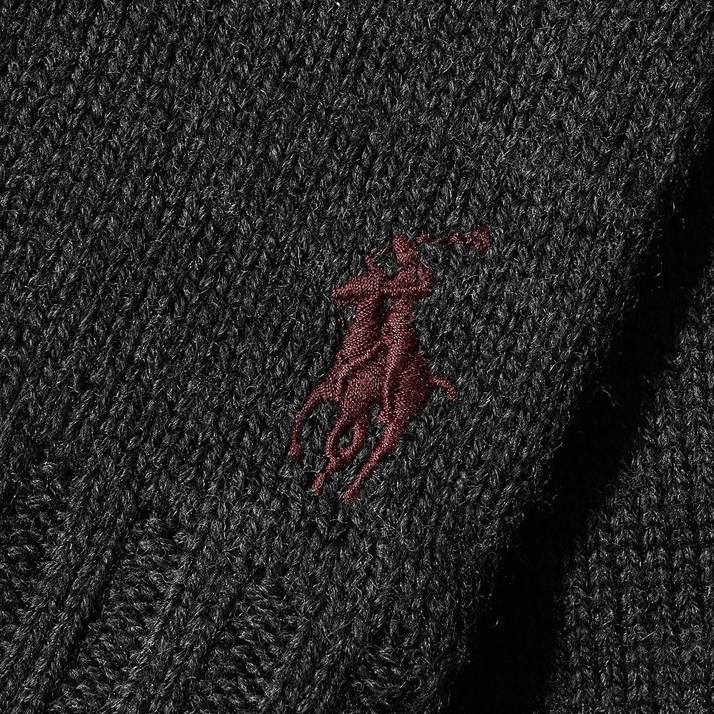 Polo Ralph Lauren Logo-embroidered Wool Gloves In Black