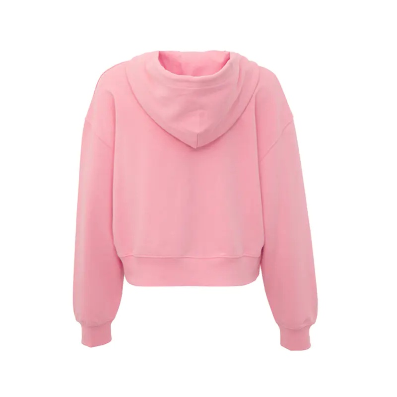 Msgm Logo Printed Hooded Sweater In Pink