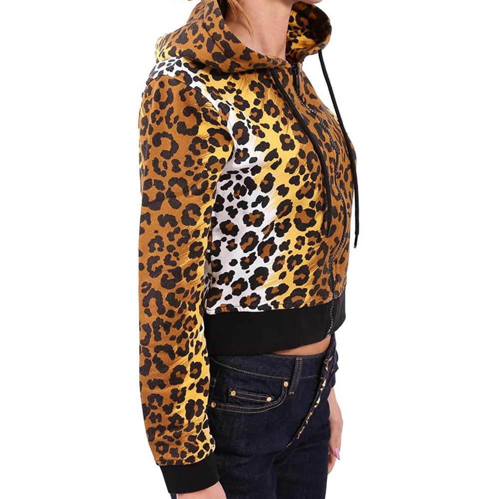 Moschino Leopard Print Casual Jacket In Black