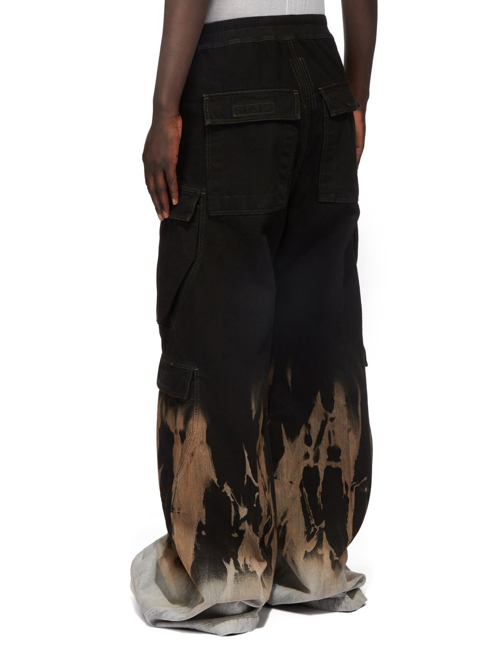 Rick Owens Drkshdw Black Porterville Double Jumbo Belas Cargo Pants In Black