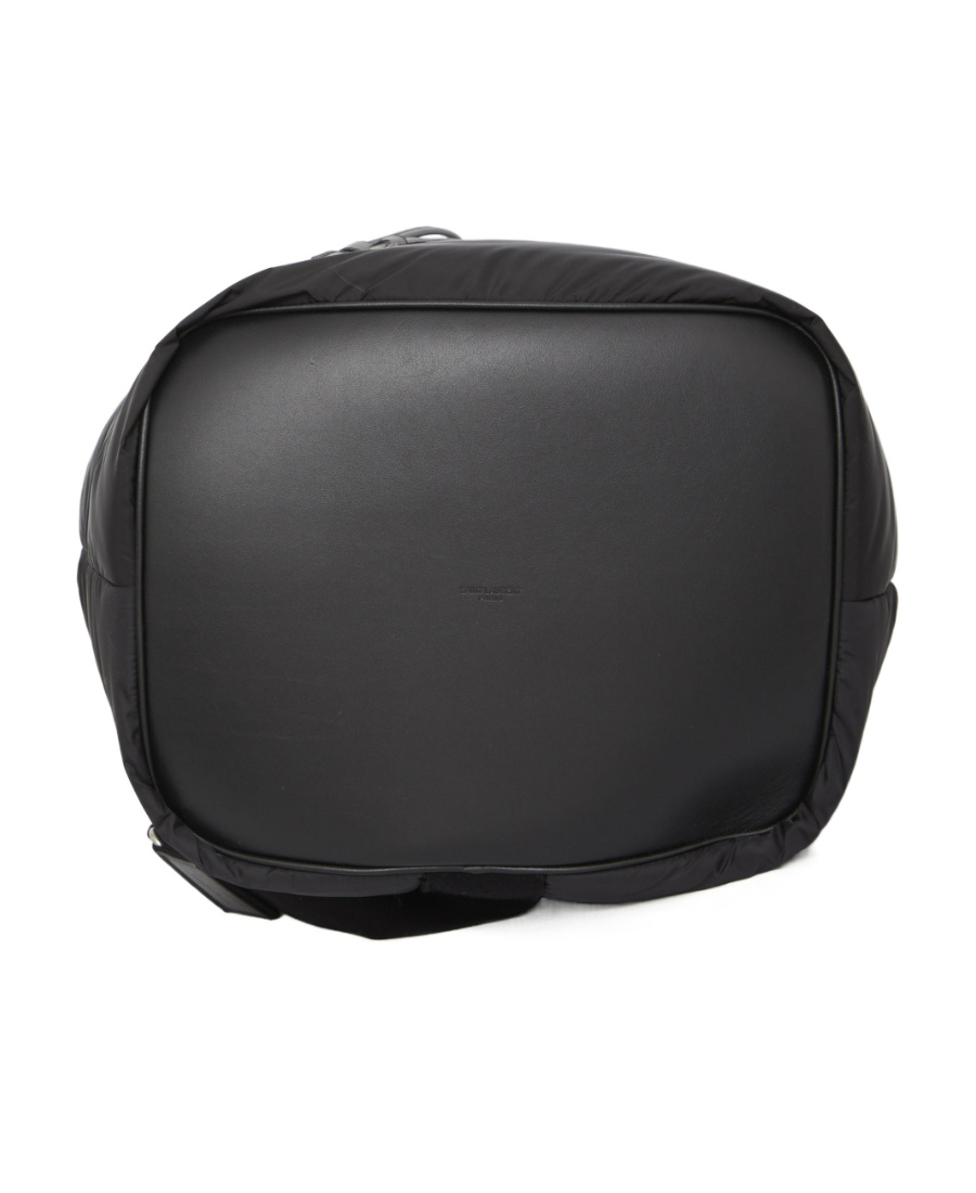 Saint Laurent Rive Gauche Logo-debossed Backpack In Black