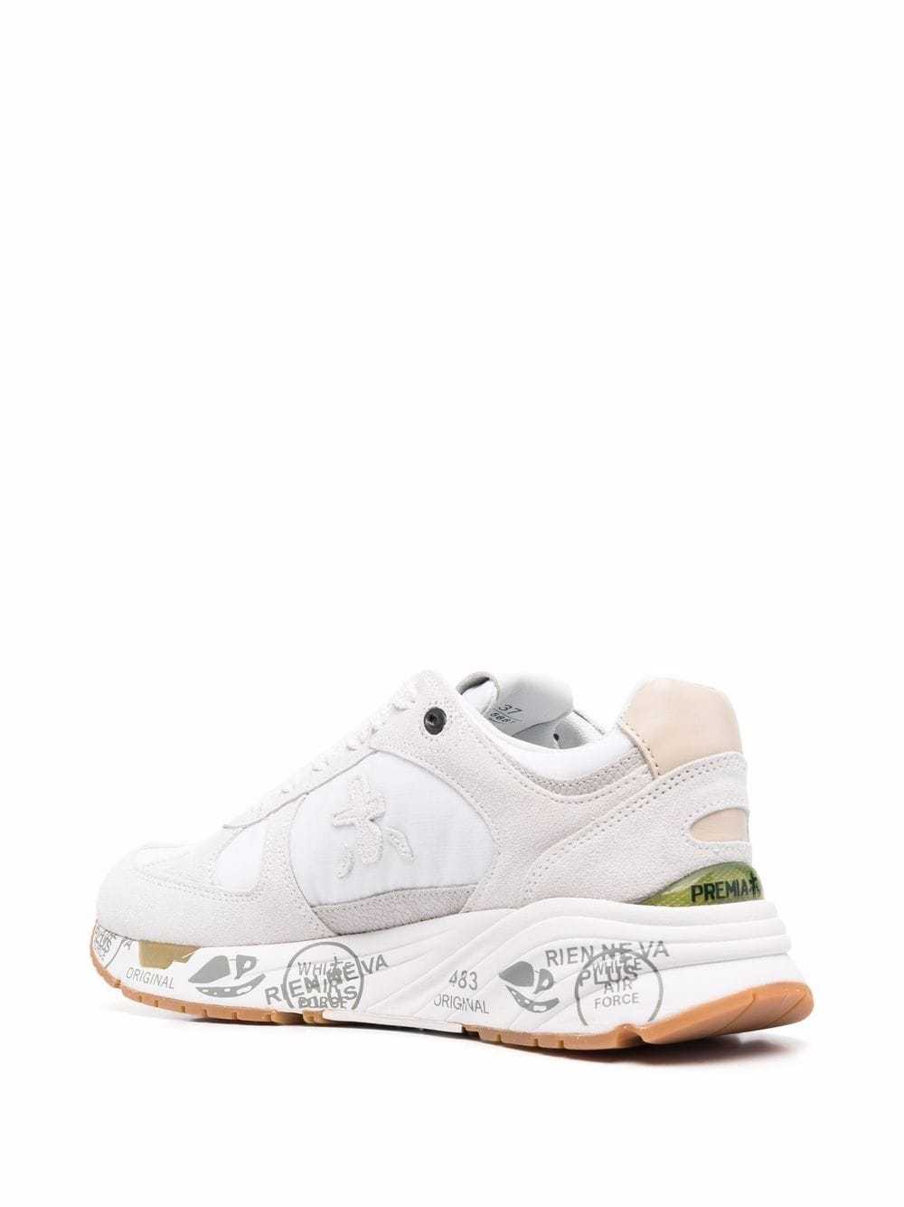 Premiata Low-top Panelled Sneakers In White