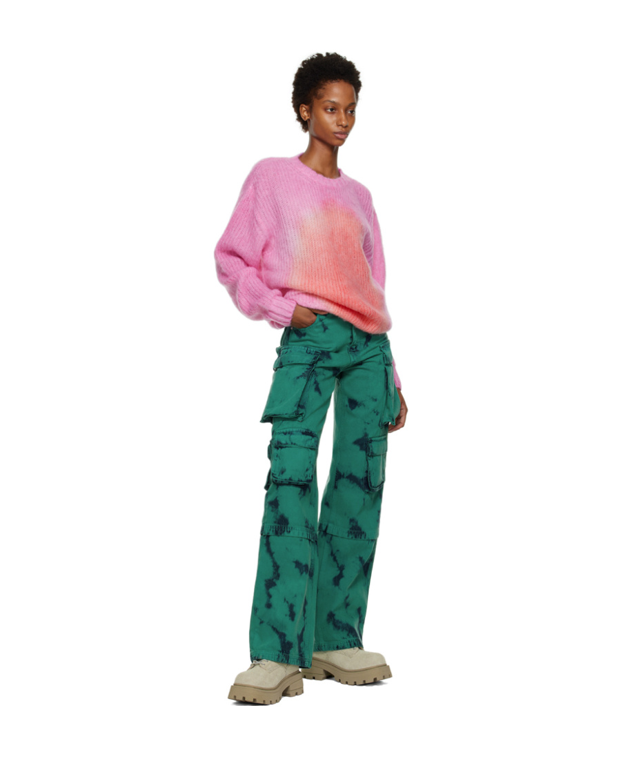 Msgm Ssense Exclusive Green Jeans In Blue