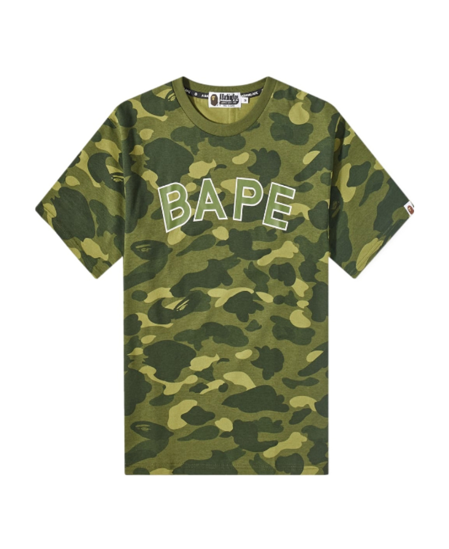 A Bathing Ape Logo T-shirt In Green