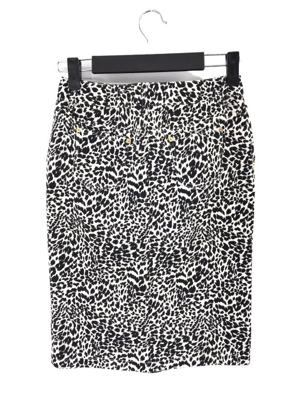 Moschino Leopard Pattern Skirt In Black