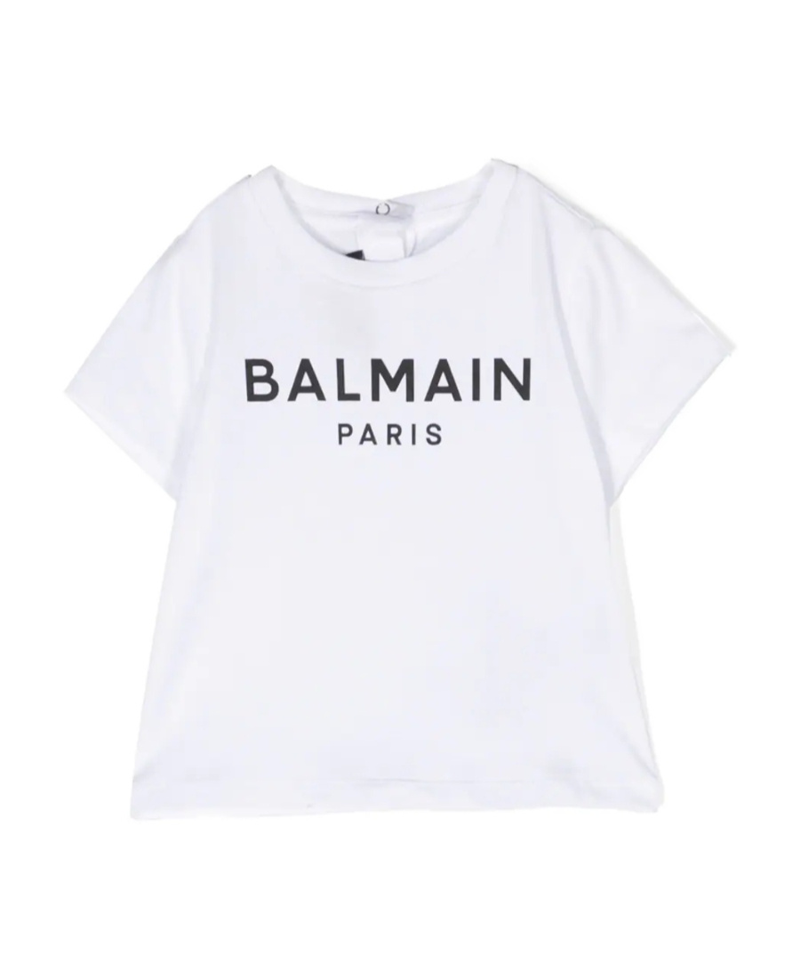 Balmain Logo-print Cotton T-shirt In White