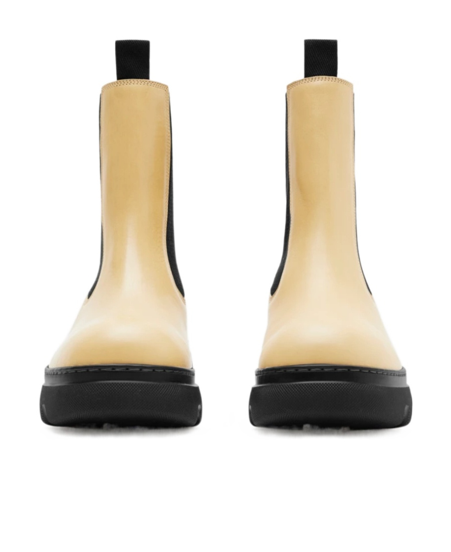 Burberry Woman Ankle Boots Sand Size 8 Leather In Nude