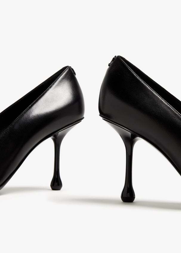 Jimmy Choo Logo High Heels In Black