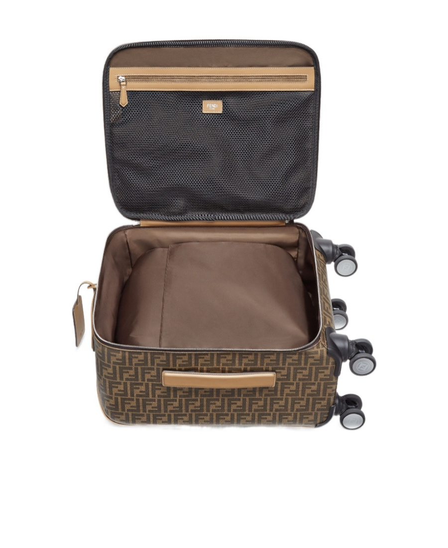 Fendi Ff Print Small Suitcase In Green