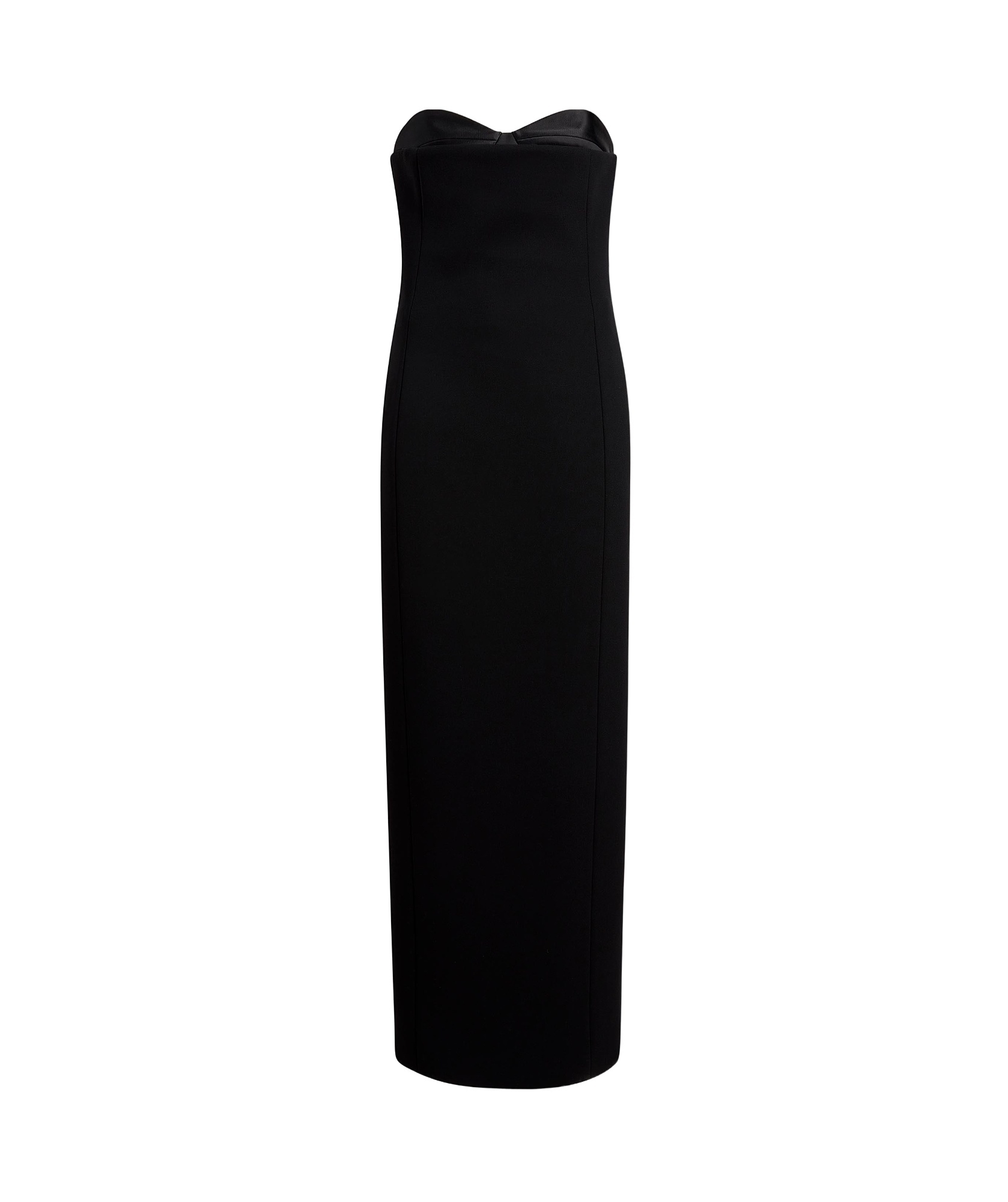 Khaite Yael Peeping Bustier Strapless Column Gown In Black