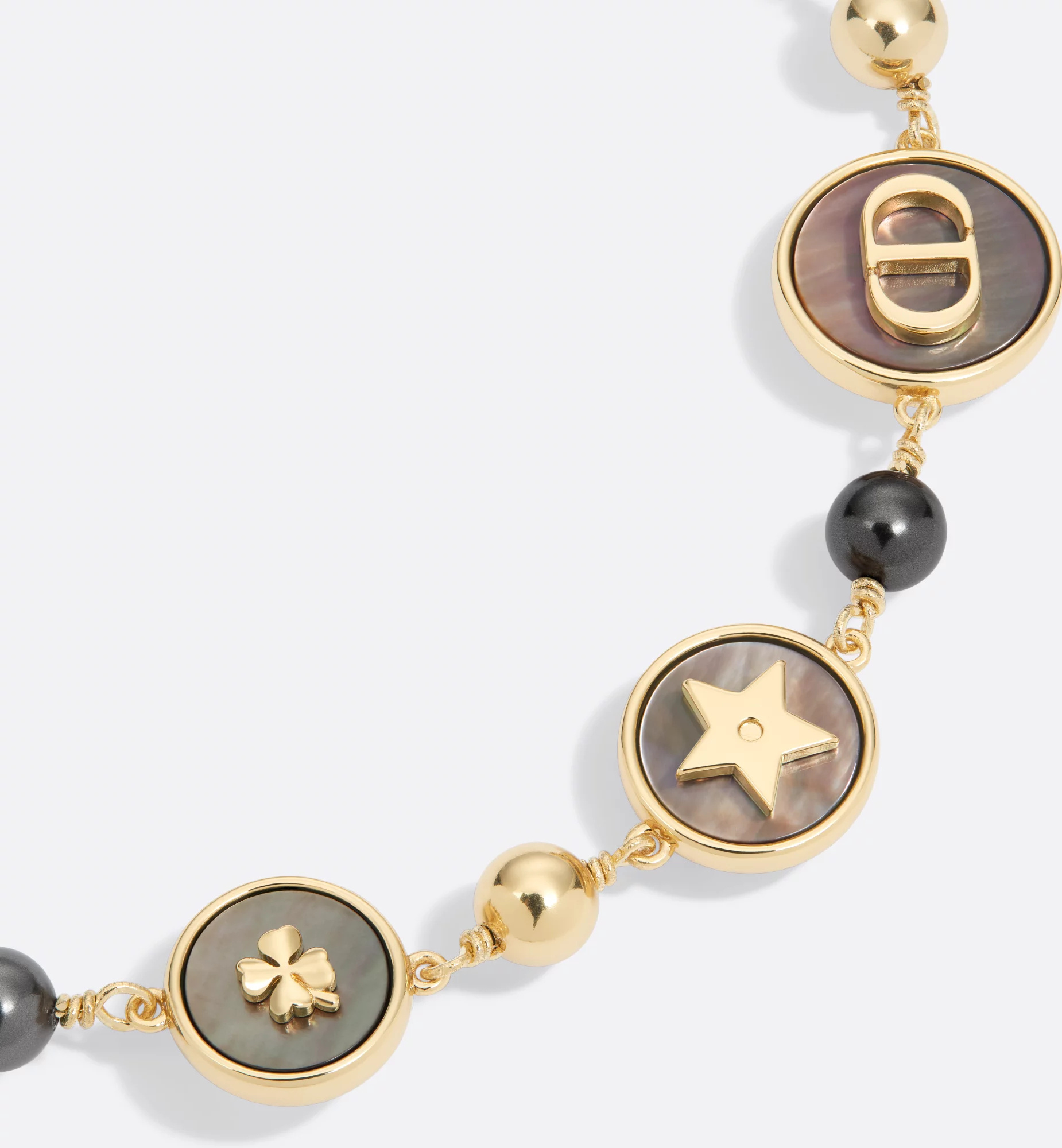 Dior Women D-luck Metal Bracelet With Gold Finishes In Gold