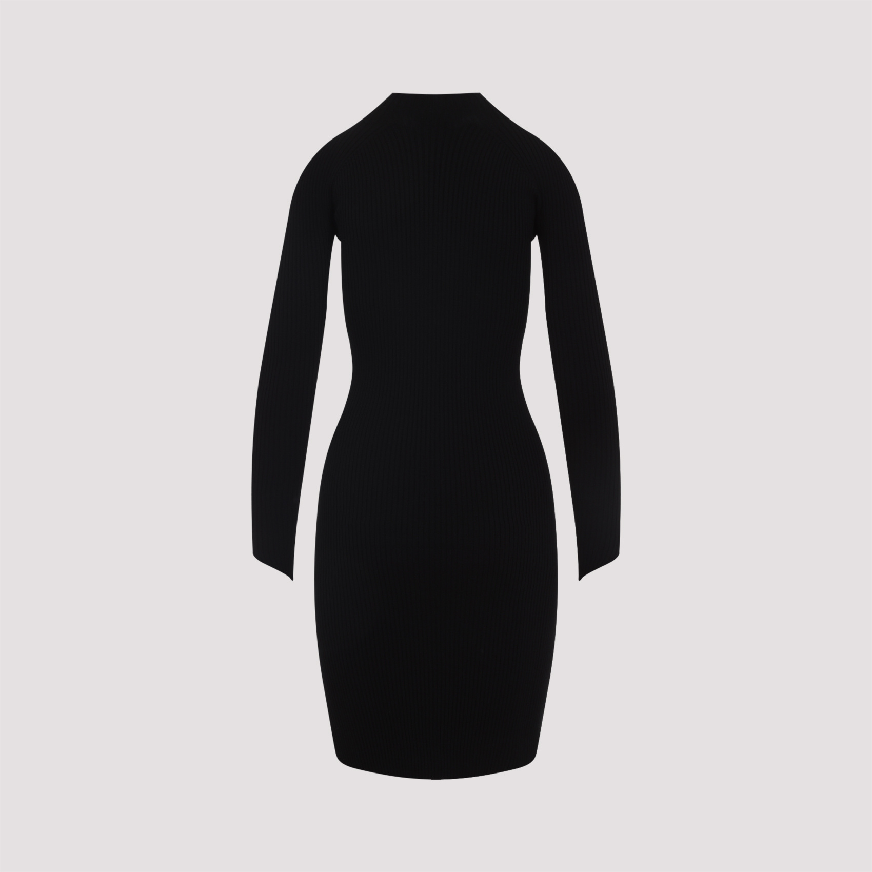 Courrèges Courreges Circle Rib Mini Dress Women In Black