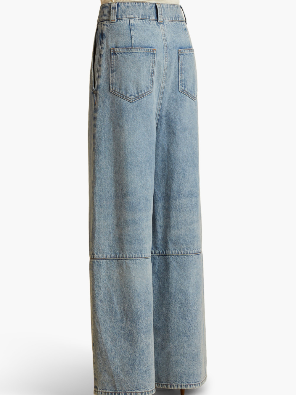 Shop Khaite Isla High-rise Wide-leg Jeans In Blue