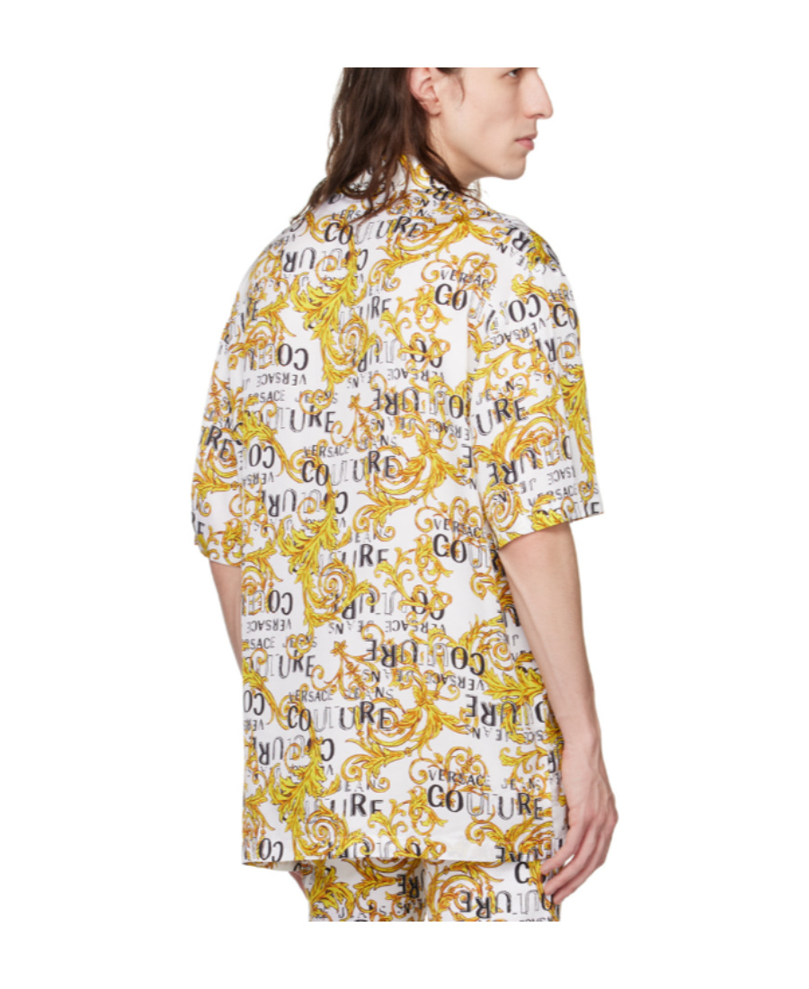 Shop Versace Jeans Button Shirt In Multicolor
